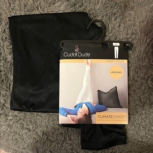 2 pr Cuddl Duds ClimateSmart Black Legging NWT